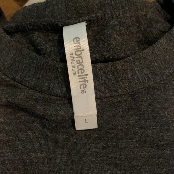 Be Happy Rainbow Flag Cropped Pullover‎ Grey Large - Picture 3 of 5